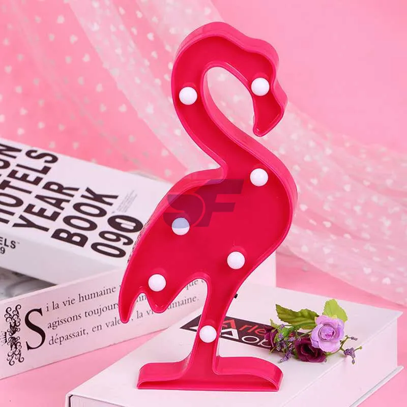 Hot Selling LED Plastic Pink Flamingos Model Lamp Decorate Creative Pendant Led Night Light Kids Room
