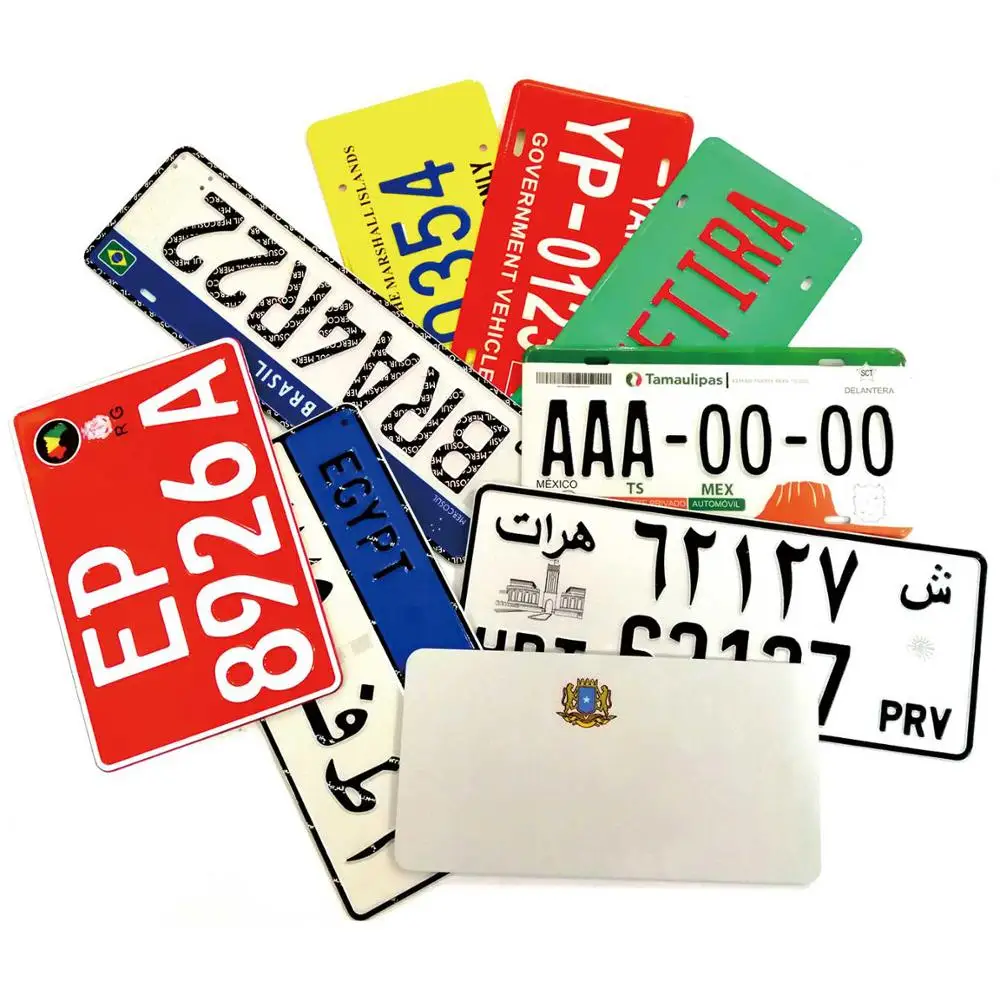 car number plate embossed license plate customized