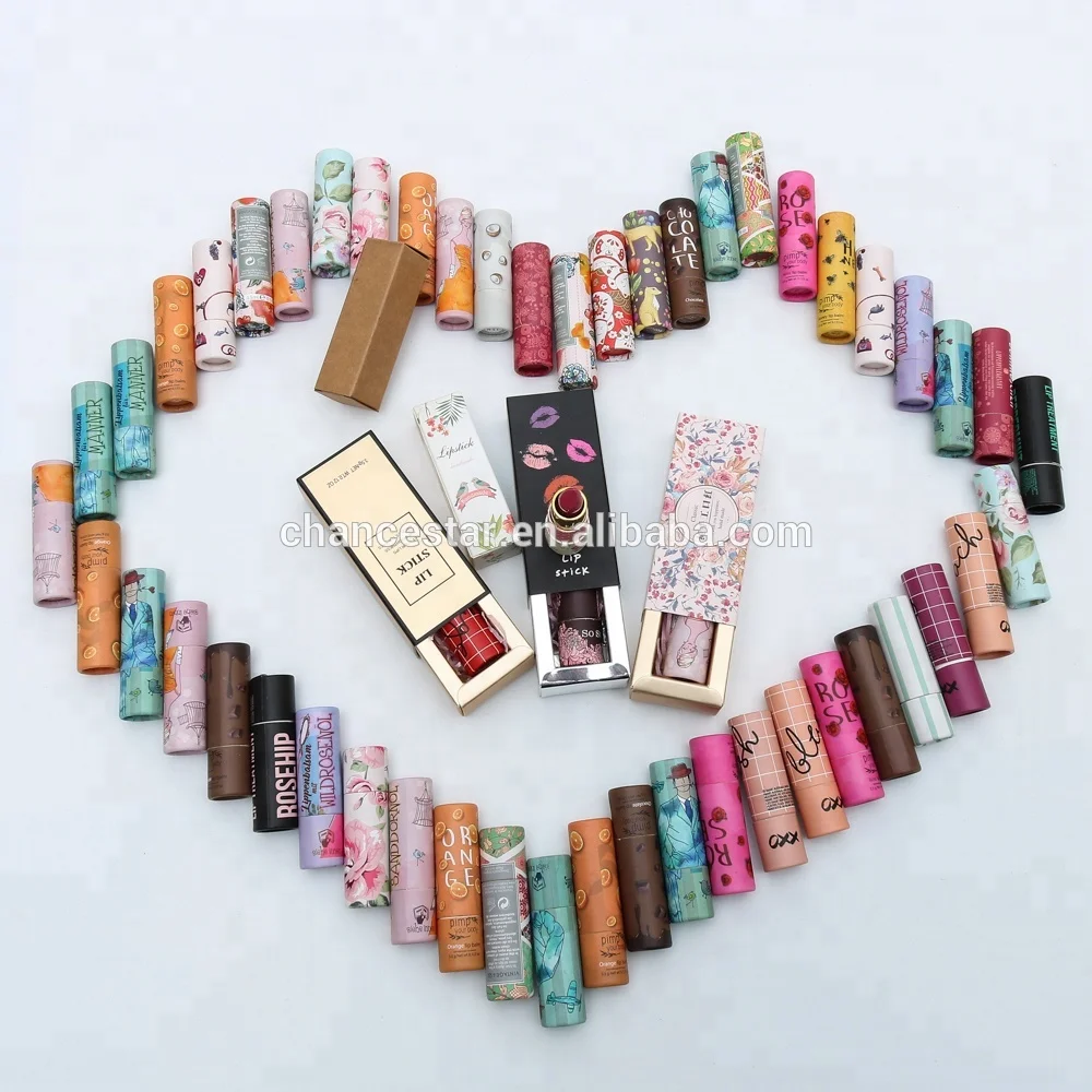 Custom Screen Printing Hand Made Empty Lipstick Packaging Tubes