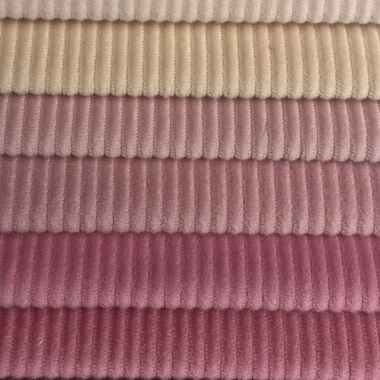 250gsm 100% Polyester Velvet Upholstery Fabric Striped Velvet