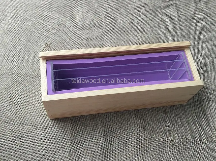 Family bathroom storage tray pine soap box with sliding cover