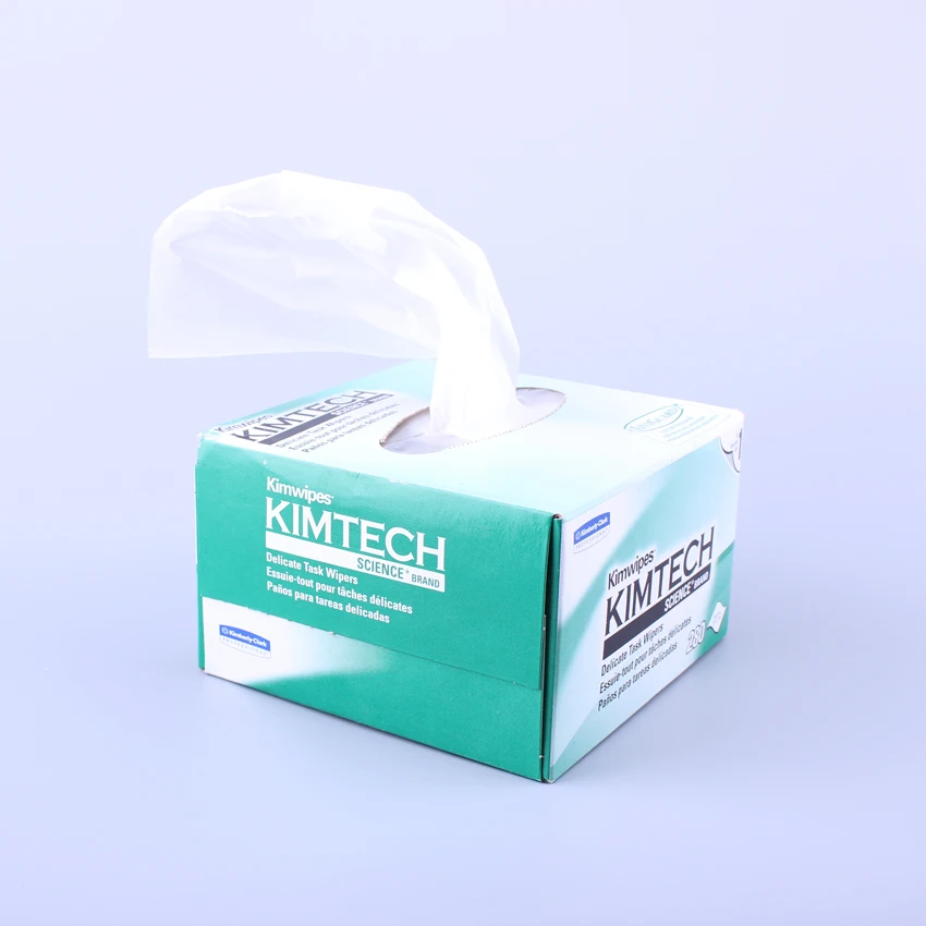 100 % Woodpulp Cleaning Paper Dustproof Kimtech Wipes Fiber Optical Tissue Paper