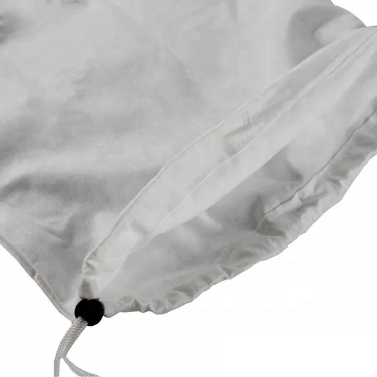 
High quality bamboo drawstring bag dust cover larger capacity shoe bag custom logo printing sling bag 