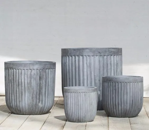 Custom fibers stone plant pot