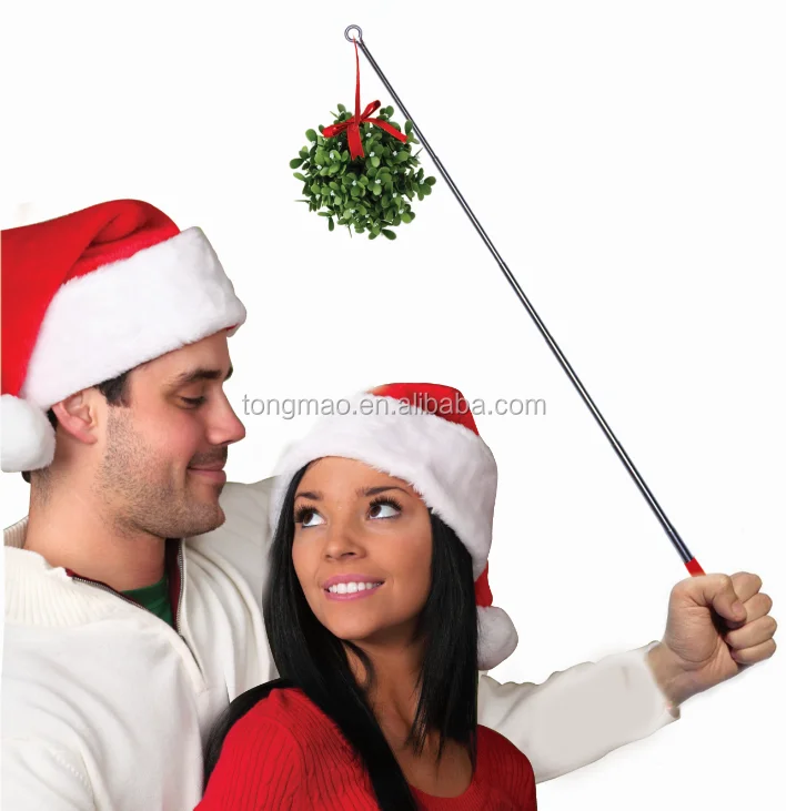 USA Hot Sell for Christmas Decoration Plastic Mistletoe Telescopic Handle Kissing