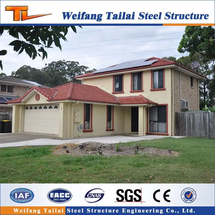 China design ISO9001 Steel structure villa prefabricated building house with graphic design