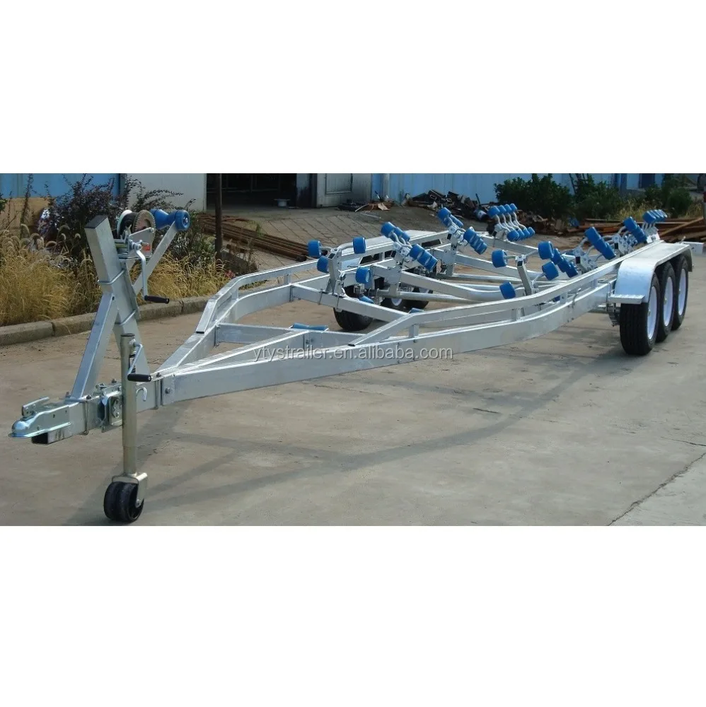 
boat trailer with triple axle 