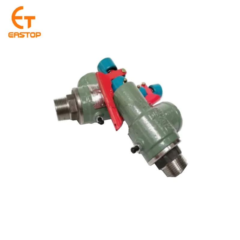 Cast iron pressure relief safety valve for screw thread