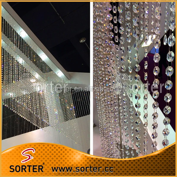 Fashion luxury crystal glass bead curtain for Home Living Room Decor