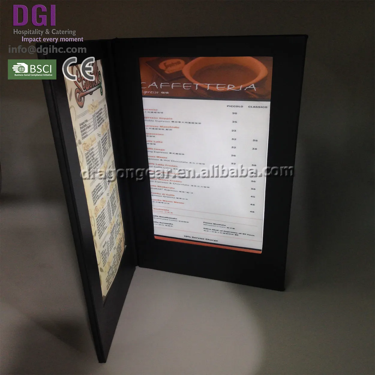 Wholesale Low Price Customized Led Menu Wine Electronic Lighted Menu Folder