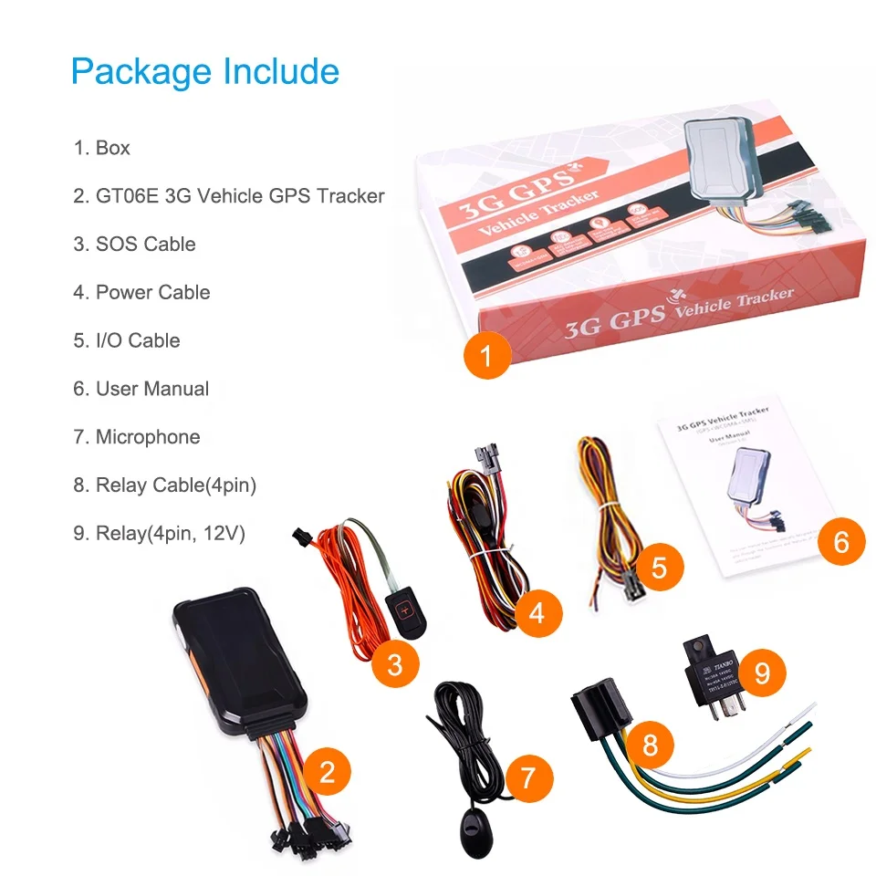 JIMI GT06E fleet smart gps tracker car mini gps GPS+LBS positioning  Hidden LED  IPX5 waterproof navigation