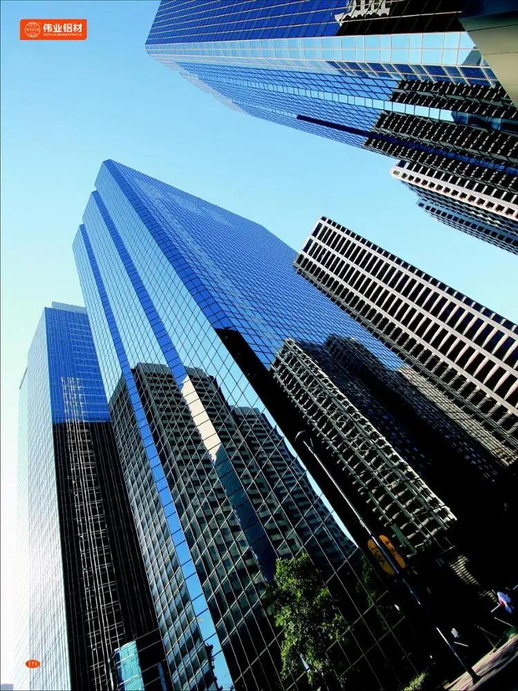 factory 60-180 series visible frame aluminum curtain wall profile glass curtain wall