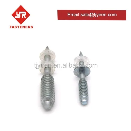 Рифленый хвостовик резьбовые шпильки приводные штифты гвозди с канавкой/стальная пластиковая шайба