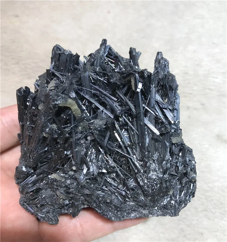 Wholesale Natural rough crystal stone  stibnite ore Mineral Specimen for  decoration