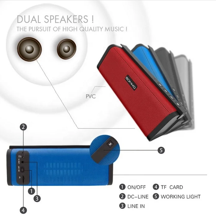 Hot selling Somho S311 extraordinary sound quality cost-effective price  portable outdoor wireless speaker