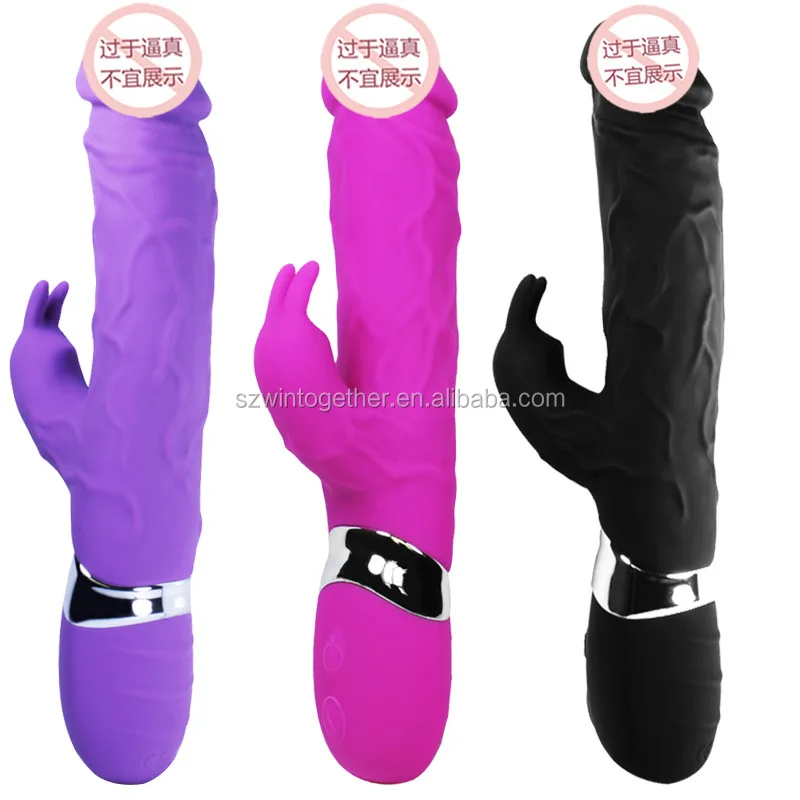 7 speeds big silicone rechargeable rabbit dildo vibrator