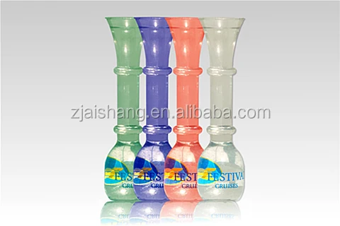 Wholesale custom color durable plastic juice yard glass for GYM