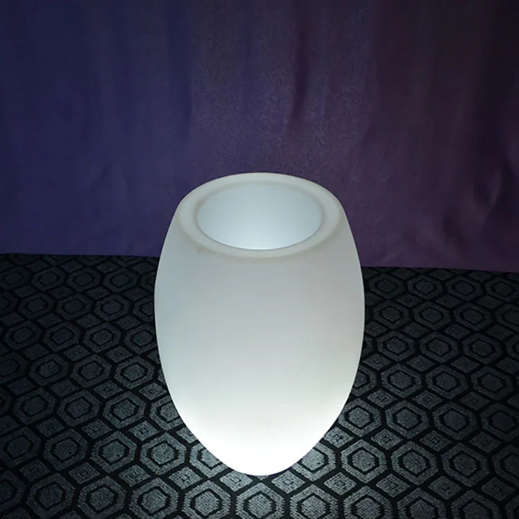 waterproof garden Led Illuminate Glowing Flower Pot /outdoor led flower pot/Led Plastic Flower Vase