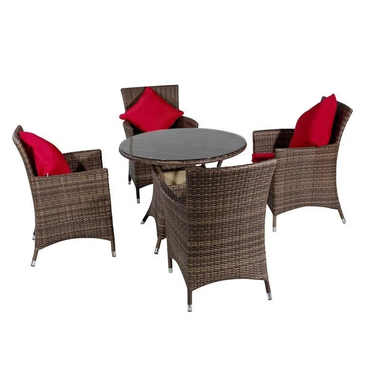 Yinzhou Living Outdoor Rattan Bar Chair 8 Seater Dining Table Outdoor Rattan Furniture