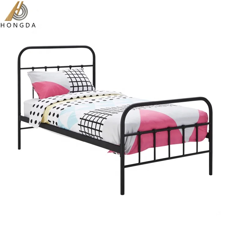 Best Selling Metal Frame Wooden Slats Kids Single Iron Bed Metal Children Bed