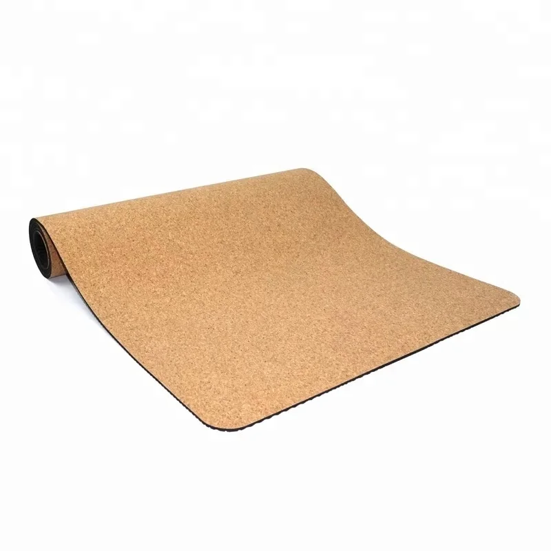 Anti slip eco friendly fitness cork yoga mat