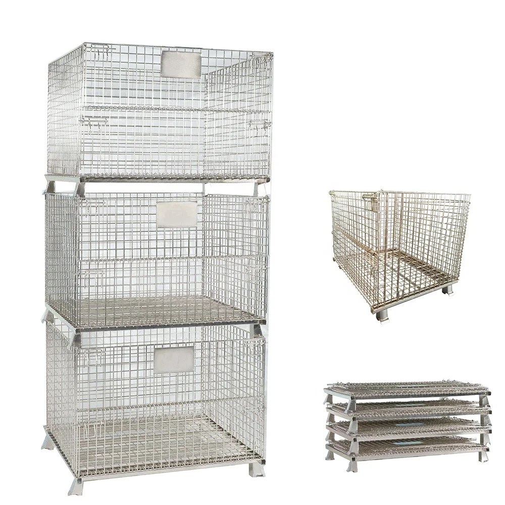 Big box pallet/foldable container pallet/wire mesh container for storage