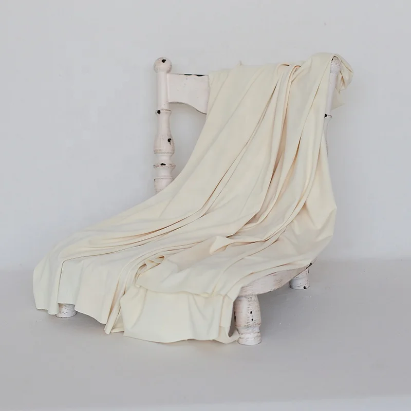 Newborn Photo Prop Knit Fabric Blanket Bean Bag Cover Infant Photo Backdrop Baby Photography Fabric Blanket