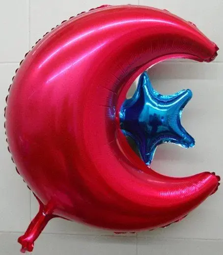 Good quality Hot Sale Moon Star Shaped Helium Foil Balloon for Party Decoration