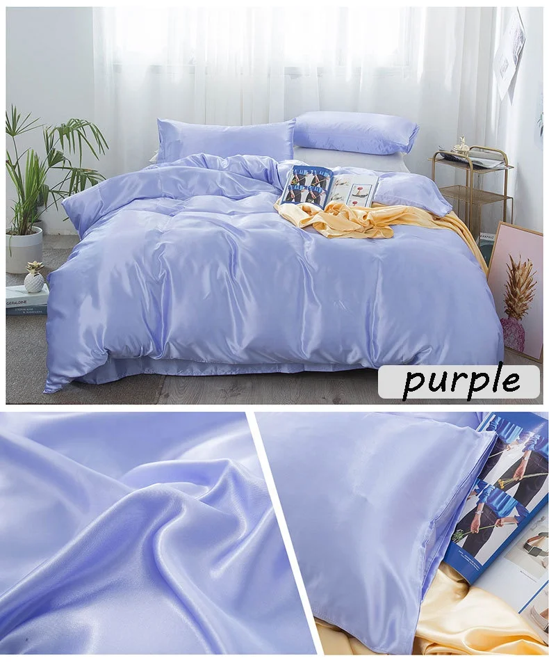 
wholesale 4 piece home silk luxury textile duvet cover bed sheet set bedding 