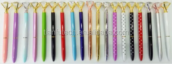 Big Diamond Crystal Ball Pen With MOQ 50pc Top grade Business Gift Ball Pen Big Diamond Crystal ball pen