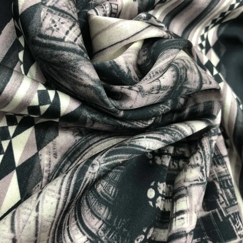 Silk Satin Floral Fabric Rolls 100% Silk Digtal Printed Silk Spandex Jacquard Ce,oeko-tex STANDARD 100 Accept Custom Designs