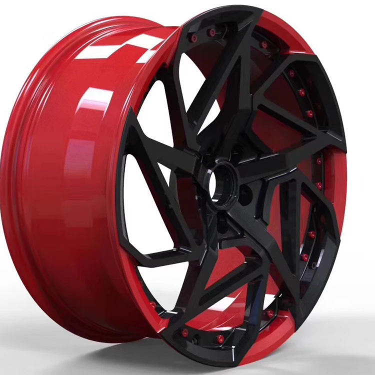 Customized forged wheels 2 piece alloy wheel rims for car