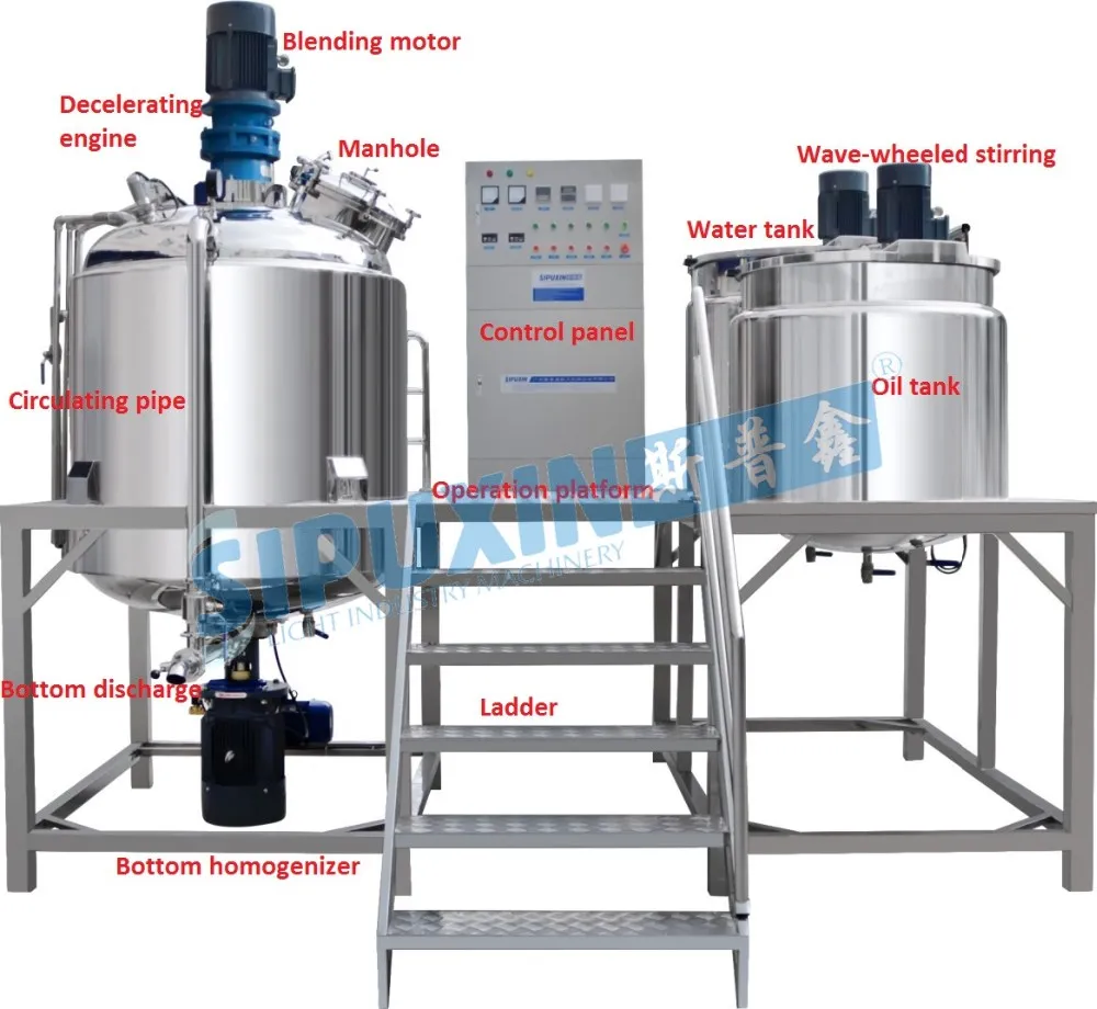 Sipuxin шампуня смеситель бак Жидкого мыла лосьон делая машину высокой скорости сдвига (Смеситель спираль