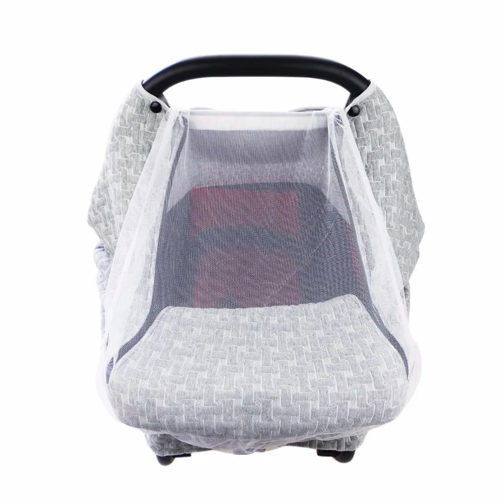New Design Quilted with knitted material breathable and comfortable baby car seat canopy nursing cover for winter