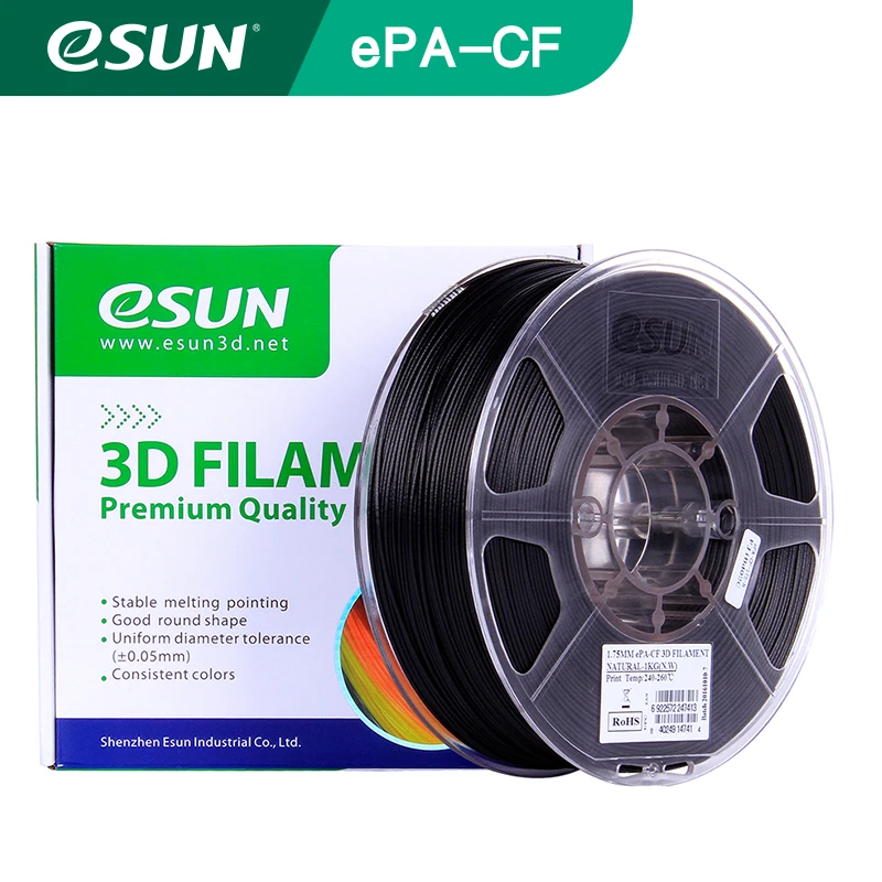 eSUN ePA-CF carbon fiber filament for 3d printer-1.75mm/2.85mm 1KG