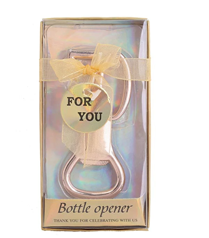 70 золотых открывателей для пивных бутылок, Подарочная коробка Iin, подарок на свадьбу, годовщину, день рождения, сувениры, подарки