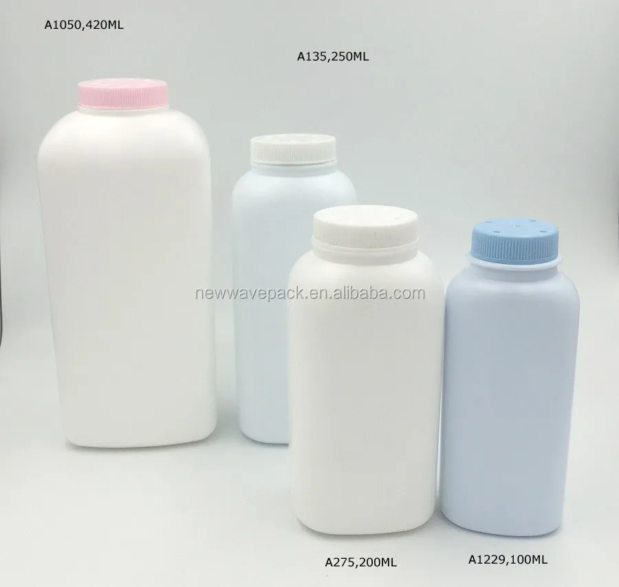 200ml square design talcum powder bottles