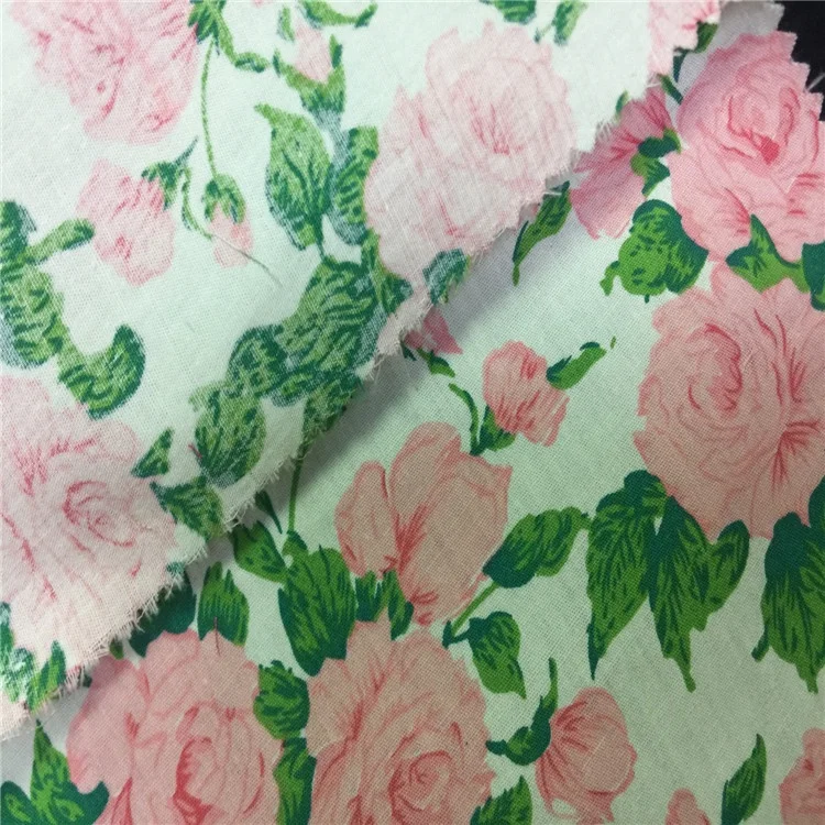 Poplin fabric 100% cotton printed fabric floral cotton fabric for garment