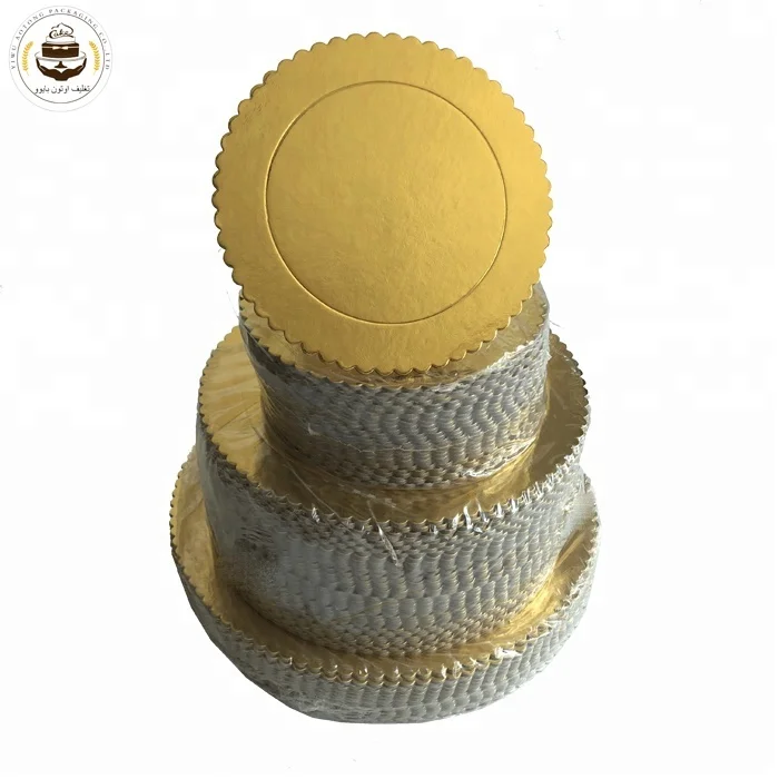 Cheap Price Good Quality Gold 3mm Scalloped Cake Boards