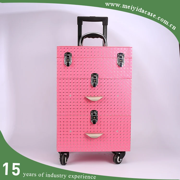 Professional Trolley Nail Tool Box Hairdressing Scissor Cases