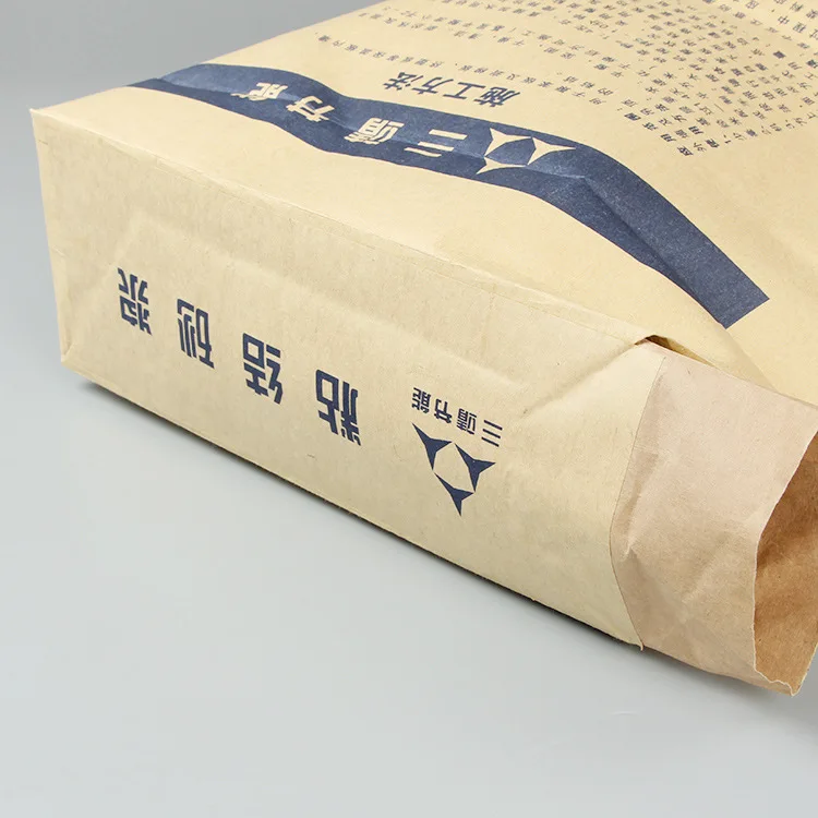 50kg 25kg block bottom valve pp with brown white kraft paper laminated bag for mortar Cement Putty Powder Adhesive