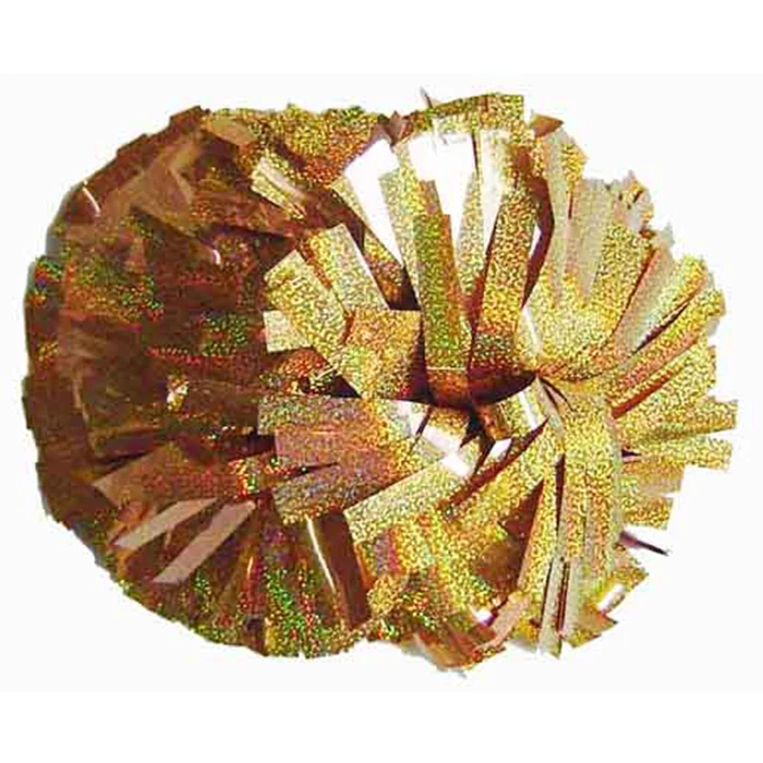 metallic gold pom poms for cheerleading and cheerleaders