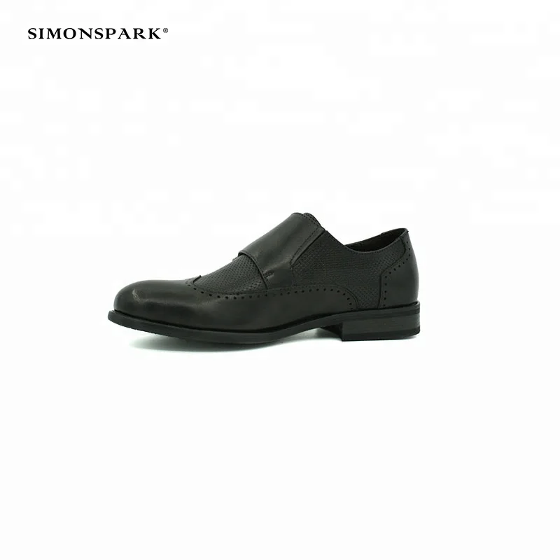 Latest Design Boys Monk Black Genuine Leather Men Elegant Party Formal  Dress Shoes