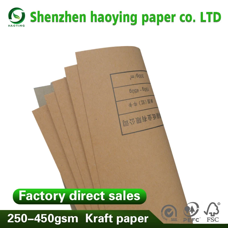 
Manufacturer wholesales yellow 250g-450g single sided kraft paper 