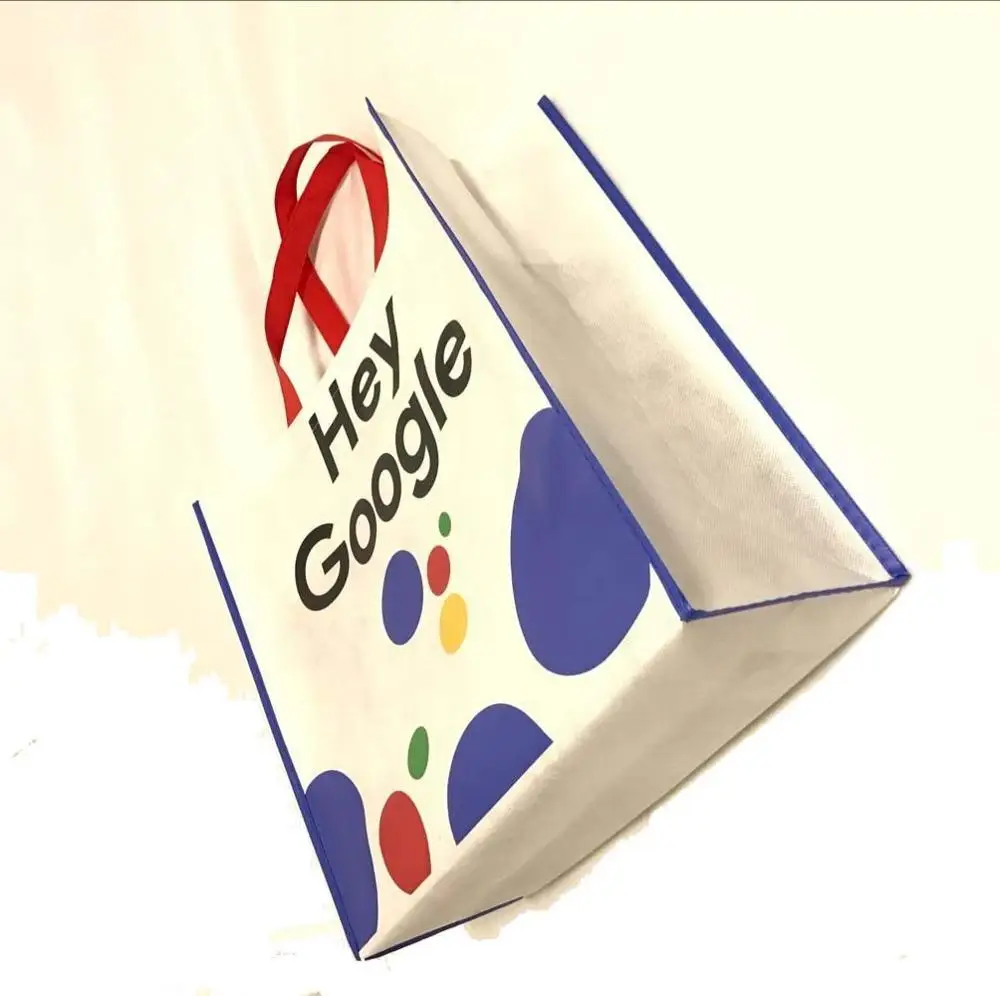 Sublimation Pp Laminated String Stitched Non-woven Standard Size Spunbond Fabric Tnt Non Woven Bag