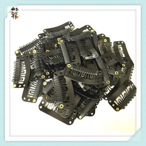 Human Hair Extension Wig Piece Small Snap Metal Clips HPC-0171