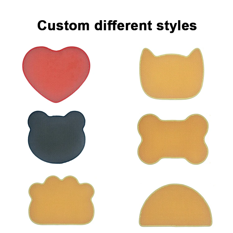 Wholesale Custom EVA Pet Cat Litter Mat Pet Waterproof Feet Mat