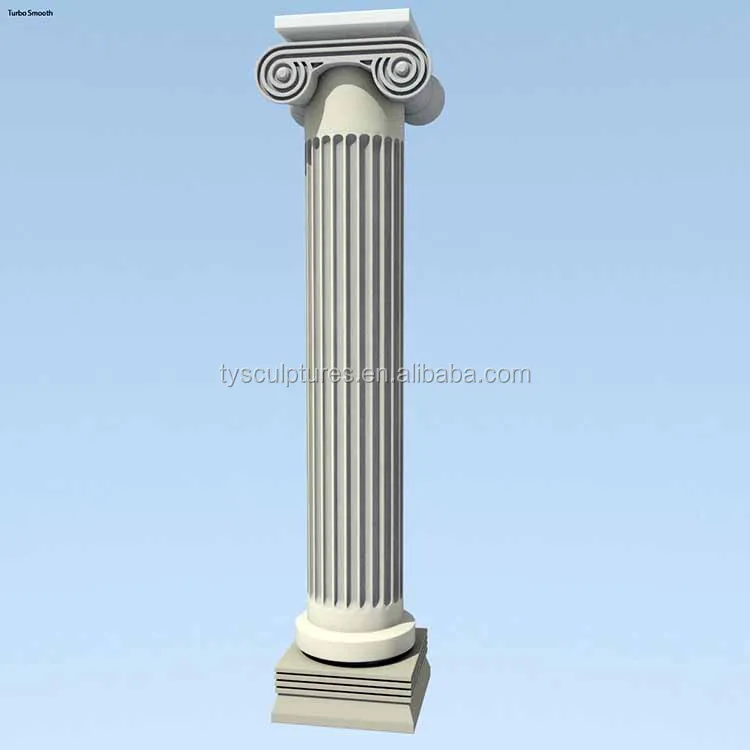 small size antique Roman style stone white marble columns pillars for home garden building decoration