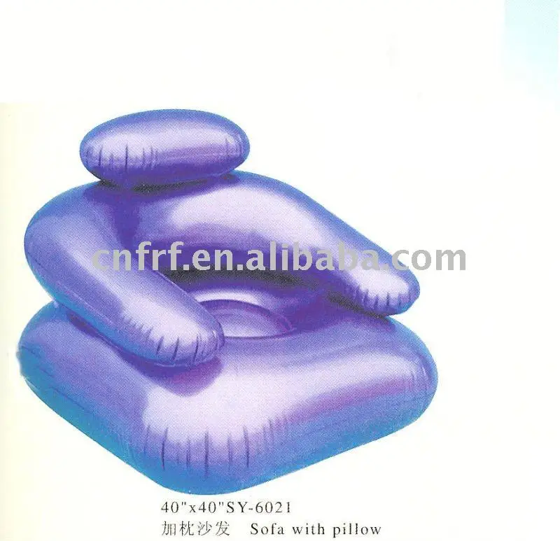 Надувные ПВХ Одноместный кресло со спинкой