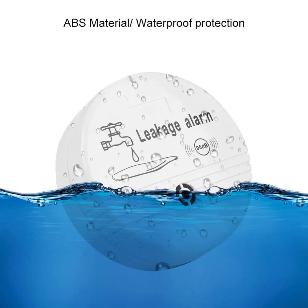Wireless Water Leak Detection Sensor,Pipe Water Flow Leak Detector In Alarm